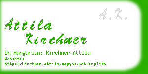 attila kirchner business card